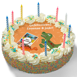 Kinderslagroomtaart "Dino"