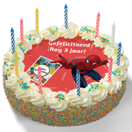 Kinderslagroomtaart "Spiderman"