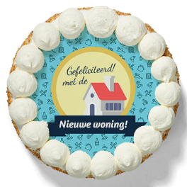 Slagroomtaart "Nieuwe woning"