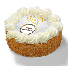 Slagroomtaart "Happy new year"