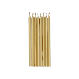 Kaarsjes 24 st. 10cm "Goud"