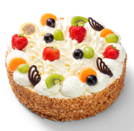 Slagroomtaart Rond ''Vol fruit''