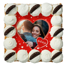 Slagroomtaart "Valentijnsdag"