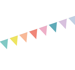 Vlaggen Pastel - 10 meter